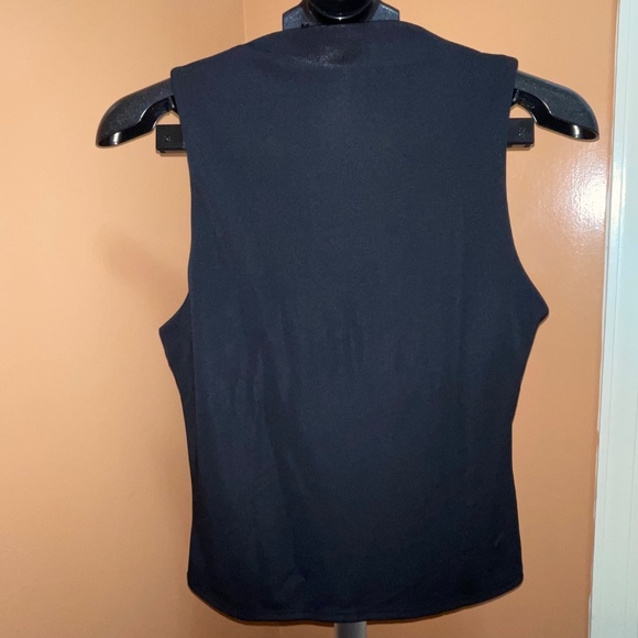 NWT Gap x Cult Gaia Gold Chain Cropped Black Tank - Picture 7 of 11